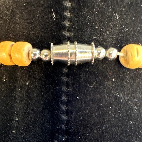 Primitive Wood Carved Beaded Bohemian Elephant African Safari Animal Necklace - Picture 7 of 9